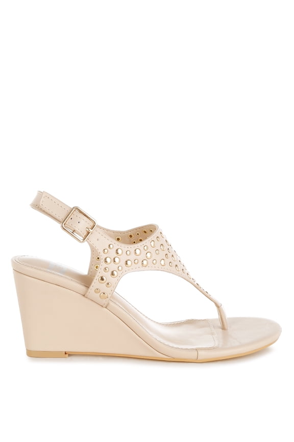 Sappho Studded Thong Toe Wedges