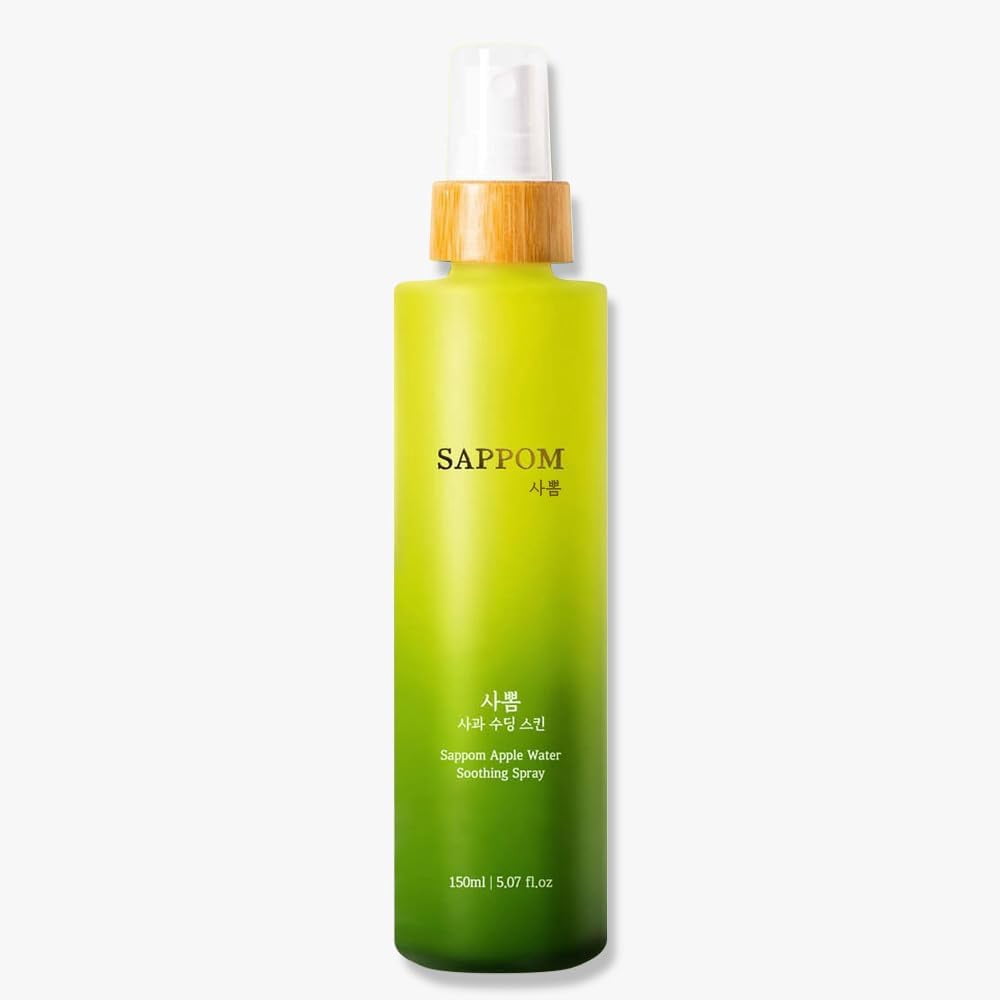Sappom Apple Water Soothing Spray Mist, for All Skin Types, Refresh and Hydrating Toner, Natural Herbal Care