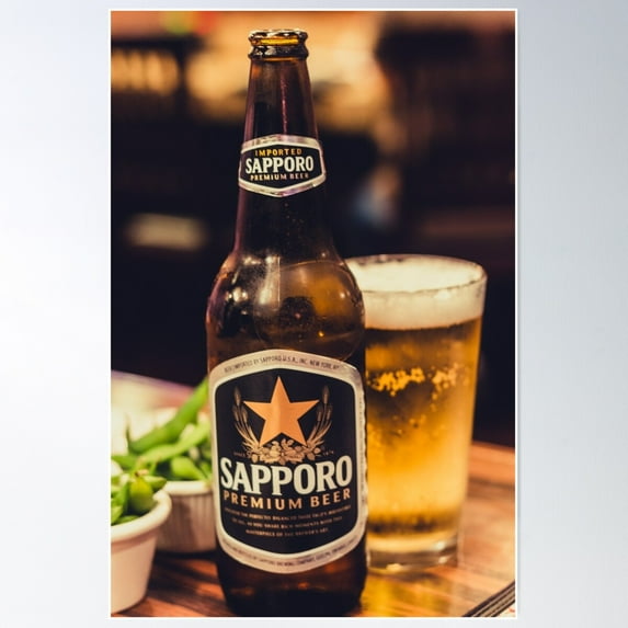 Sapporo Beer Poster Wall Art, Modern Wall Decor For Living Room Bedroom, 24x36 UNFRAMED