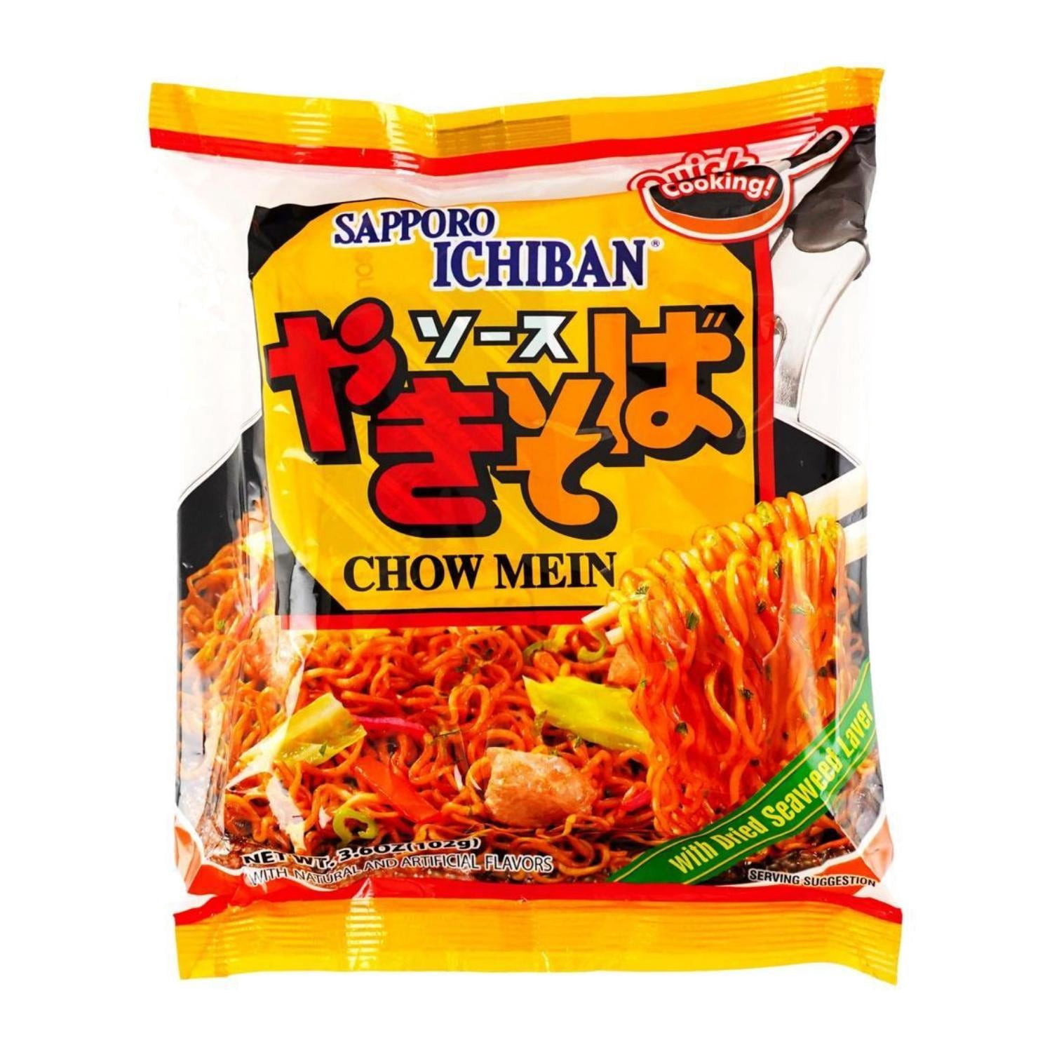 Sapporo Ichiban Chow Mein, 3.6 oz., Quick Yakisoba Noodles