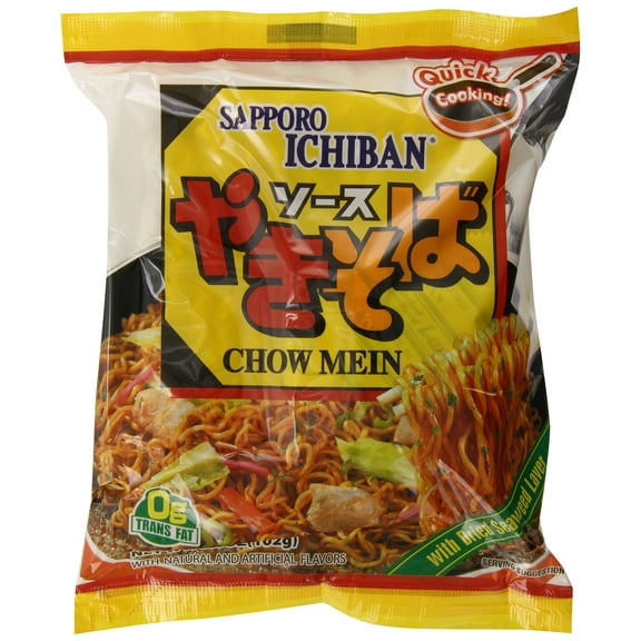 Sapporo Ichiban Chow Mein Japanese Style Noodles, 3.6 oz, Pack of 24