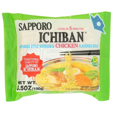 Sapporo Ichiban Japanese Style Ramen Noodles in Chicken Broth, 3.5 oz Bag