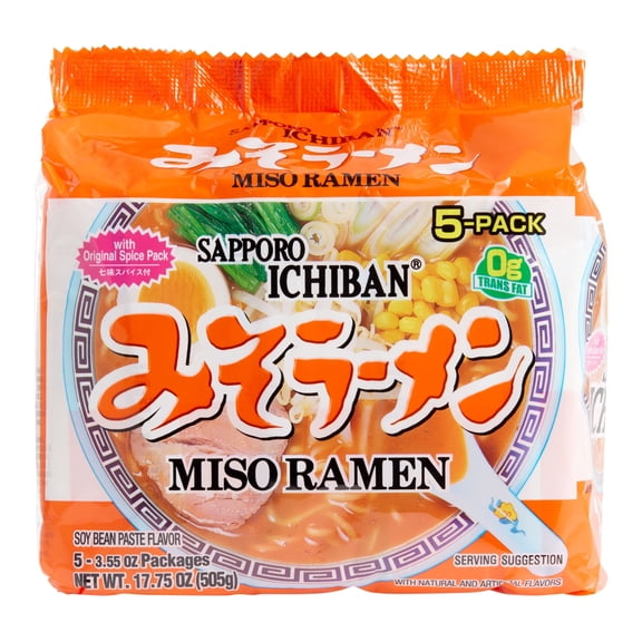 Sapporo Ichiban Miso Ramen Noodle Soup 17.75 oz.
