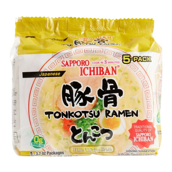 Sapporo Ichiban Tonkotsu Ramen Noodle Soup 17.5 oz. Pack of 2