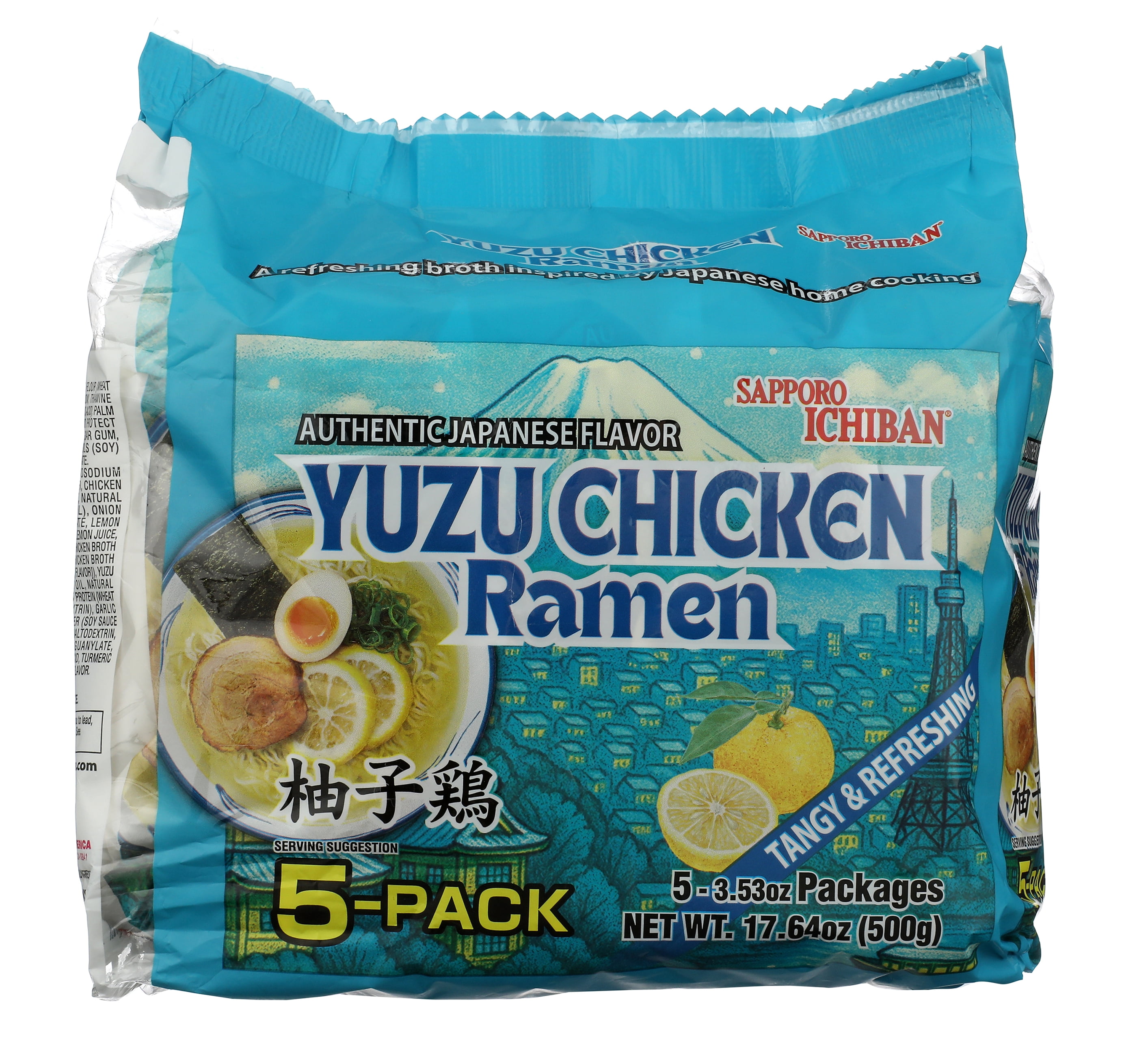 Sapporo Ichiban Yuzu Chicken Ramen 5PK, 18.34 OZ