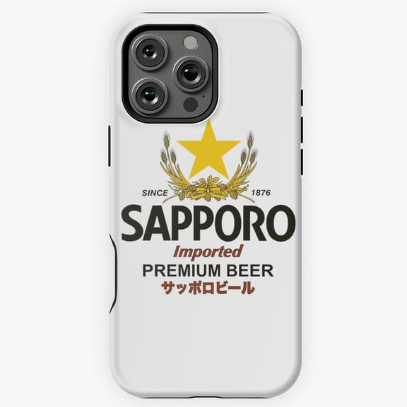 Sapporo Japanese Beer Brand Logo Phone Case for iPhone 16 15 14 13 12 11 Pro Max - Unique Design Phone M97