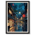 thumbnail image 1 of Sapporo Tea House Print, Japanese Night Street Poster, Anime Illustration Wall Art Decor, Rainy Tea Scene Gift, 1 of 5