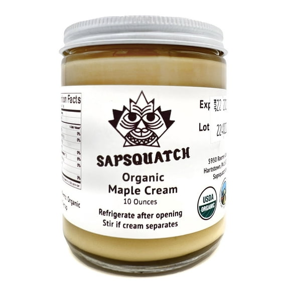 Sapsquatch Organic Maple Cream - 10 Ounces - Pure Maple Cream Butter Spread