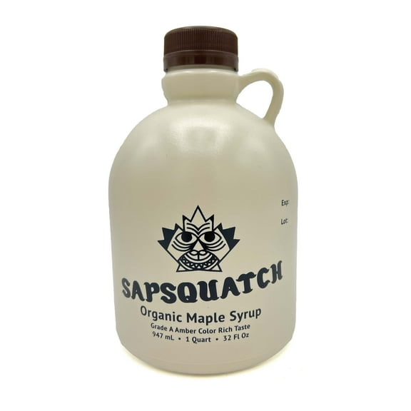 Sapsquatch Organic Maple Syrup - Quart - Grade- A Amber Rich