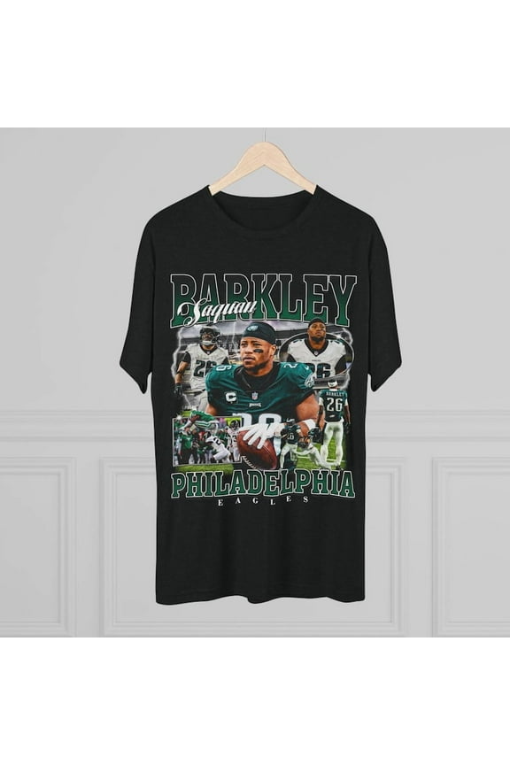 Saquan Barkley Vintage Style Eagle T Shirt Unique Retro Backwards Hurdle Design