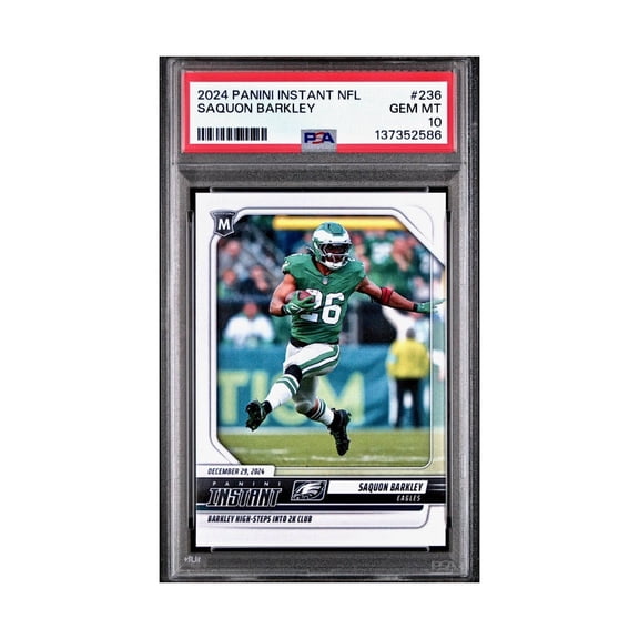 Saquon Barkley 2024 Panini Milestone NFL #236 Eagles 1 of 809 PSA 10 Gem Mint