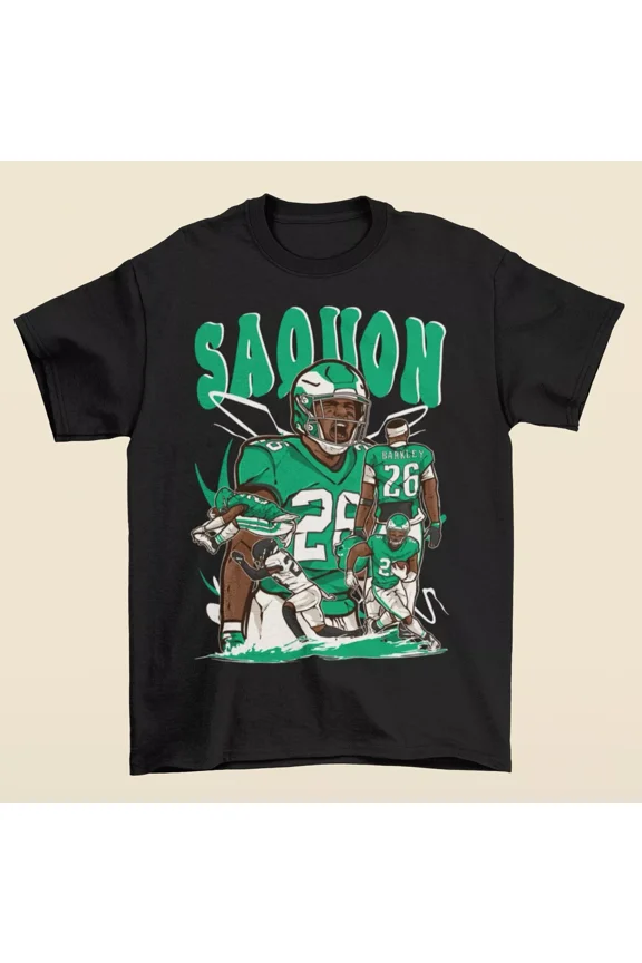 Saquon Barkley Cartoon Style Philadelphia Football T-Shirt