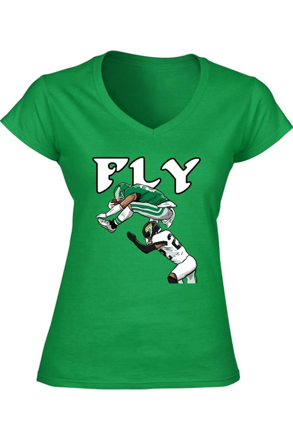 Saquon Barkley Fly Philadelphia LADIES V-NECK Shirt T-Shirt