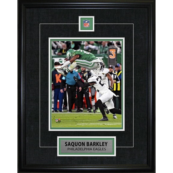 Saquon Barkley Framed Pin & Plate Eagles - Officially Licensed NFL Wall Art