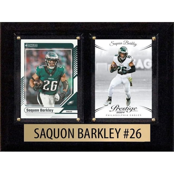 Saquon Barkley Score Donruss 2025 2024  2 Card 6" x 8" Plaque Philadelphia Eagles