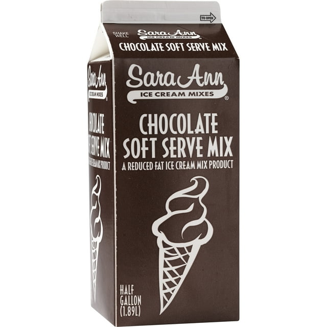 Sara Ann Chocolate Soft Serve Ice Cream Mix, Half Gallon