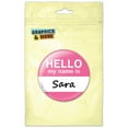 thumbnail image 1 of Sara Hello My Name Is Pinback Button Pin Badge, 1 of 2
