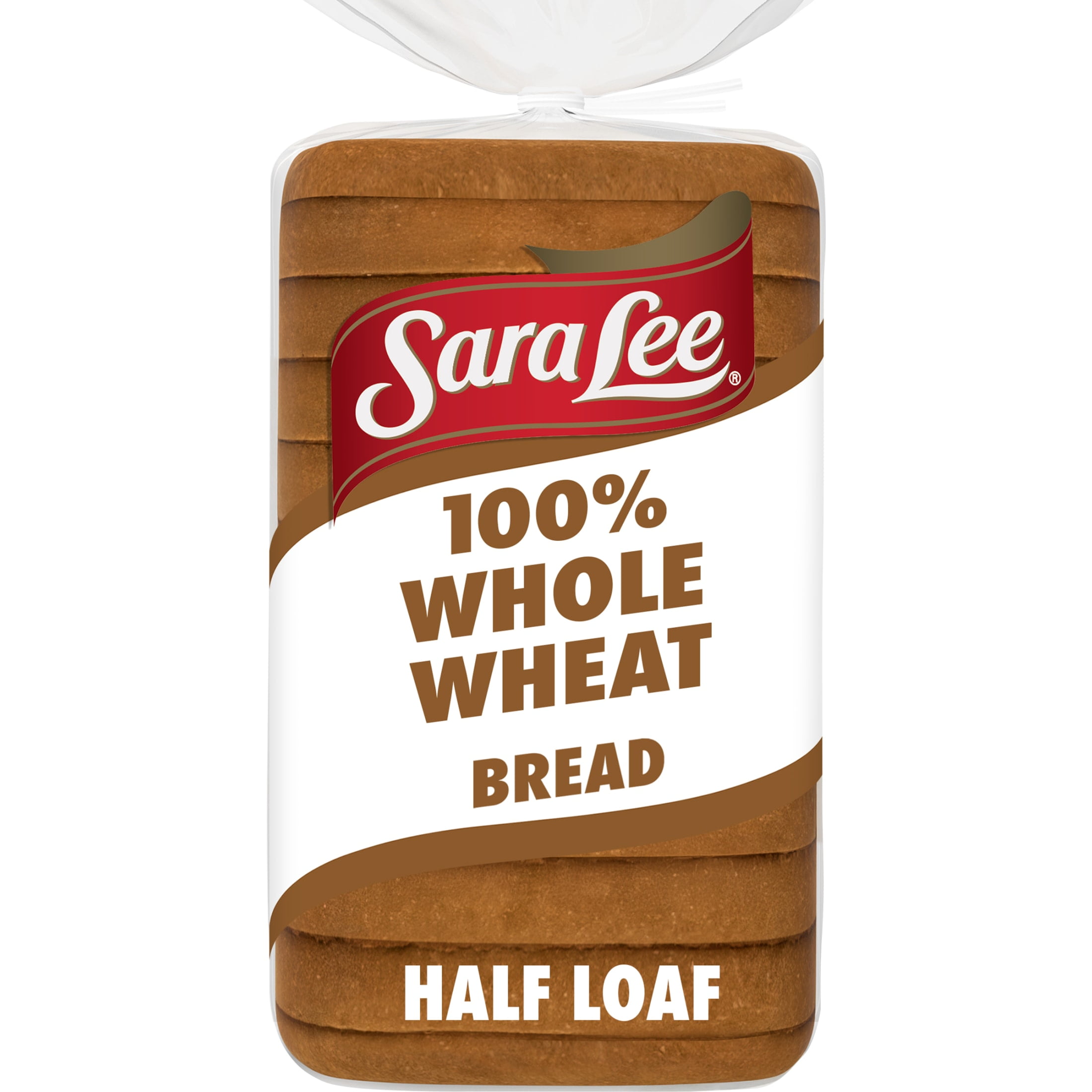 Sara Lee 100% Whole Wheat Bread, Half Loaf, 12 oz, Sandwich Bread, Bag