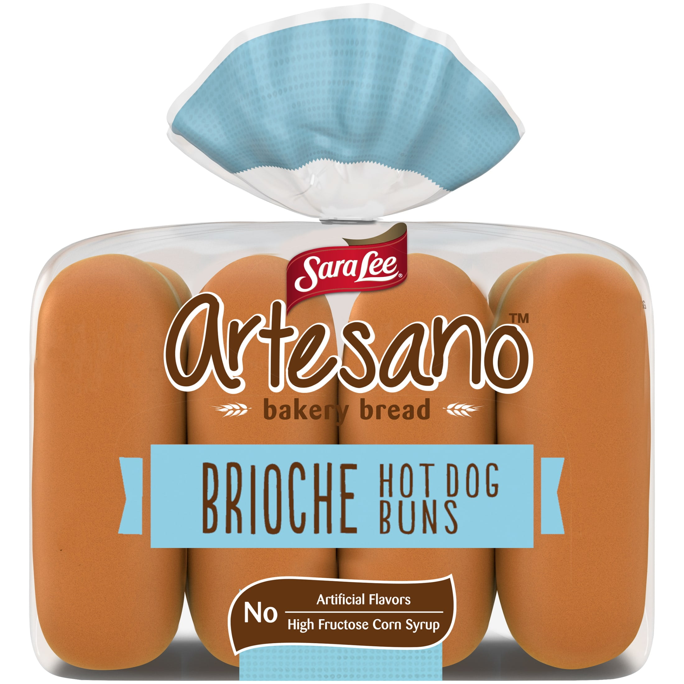 Sara Lee Artesano Brioche Hot Dog Buns, 8 count, Hot Dog Buns, 13.5 oz Bag