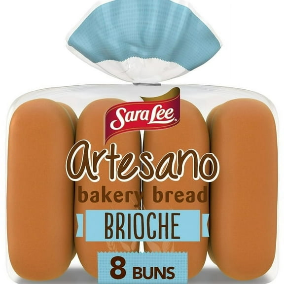 Sara Lee Artesano Brioche Hot Dog Buns 8 count Hot Dog Buns 16 oz Bag (Pack of 3)