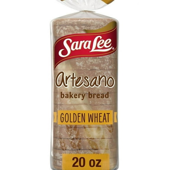 Sara Lee Artesano Golden Wheat Bread 20 oz Pre-Sliced Whole Wheat Loaf (Pack of 2)