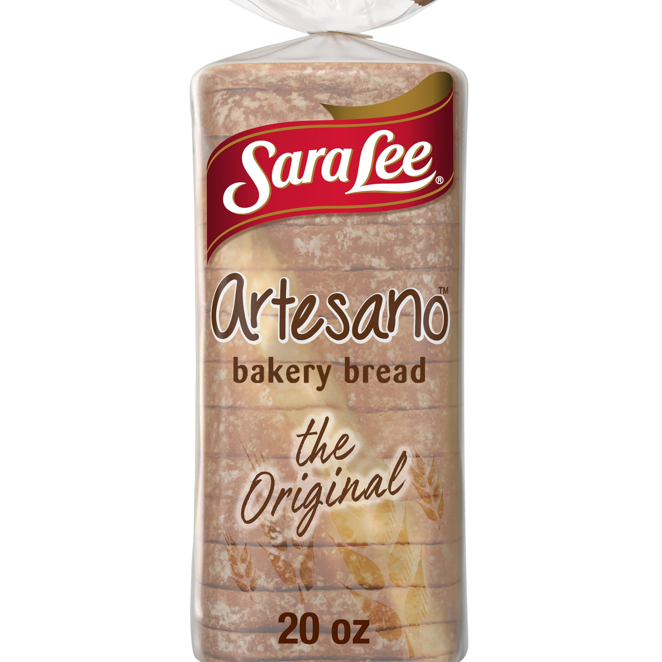 Sara Lee Artesano Original Bread, 20 oz, Soft White Pre-sliced White Bread, Bag -Pack Of 3