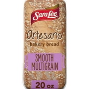 Sara Lee Artesano Smooth Multigrain Bread, 20 oz, Whole Wheat Pre-sliced Multigrain Bread, Bag