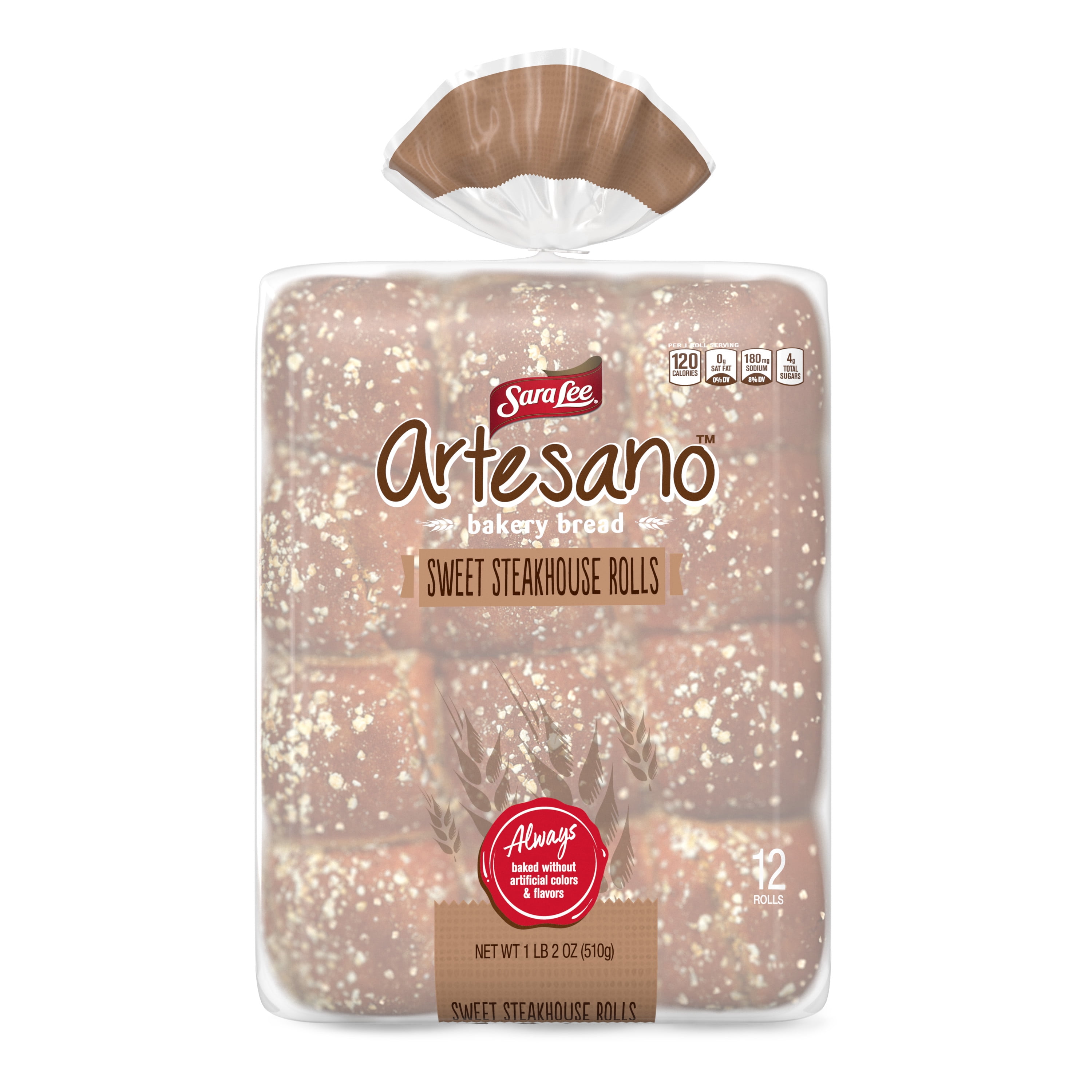 Sara Lee Artesano Sweet Steakhouse Rolls, 12 count, 18 oz