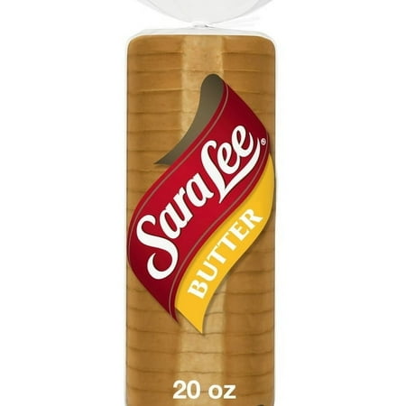 Sara Lee Butter Bread 20 oz Soft Pre-Sliced White Loaf (Pack of 2)