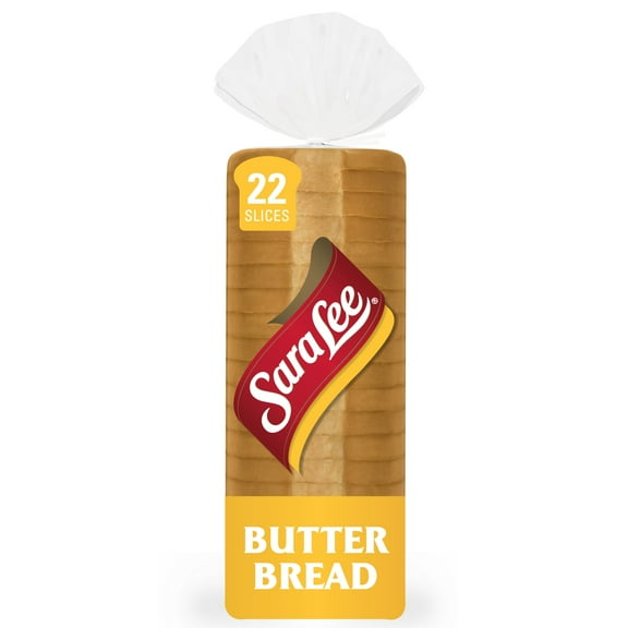 Sara Lee Butter Bread, 20 oz, Soft White Bread, Bag (Pack of 2)