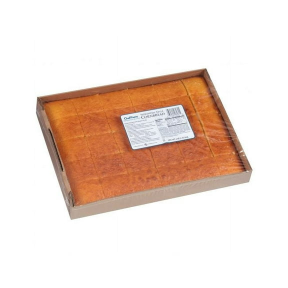 Sara Lee Chef Pierre Pre Cut Northern Style Cornbread, 12 x 16 inch - 4 per case.