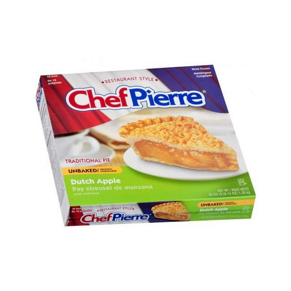 Sara Lee Chef Pierre Traditional Unbaked Dutch Apple Fruit Pie, 10 inch - 6 per case.