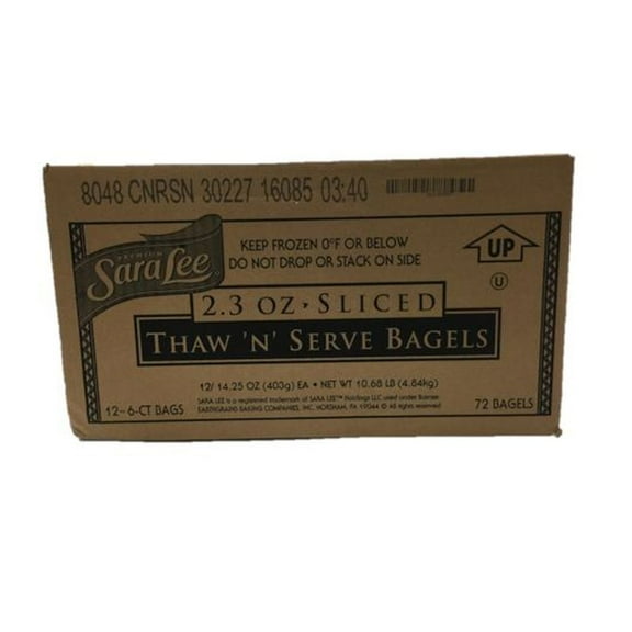 Sara Lee Cinnamon and Raisin Bagel, 2.3 Ounce - 6 count per pack -- 12 packs per case