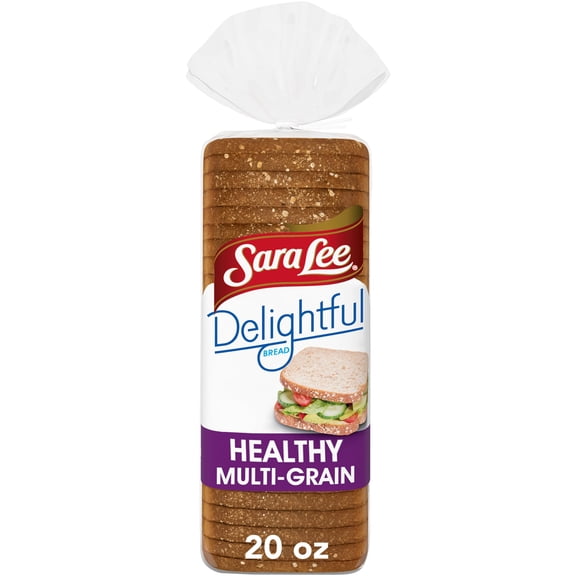 Sara Lee Delightful Multi-Grain Bread, 20 oz, 45 Calories Multigrain Bread, Bag