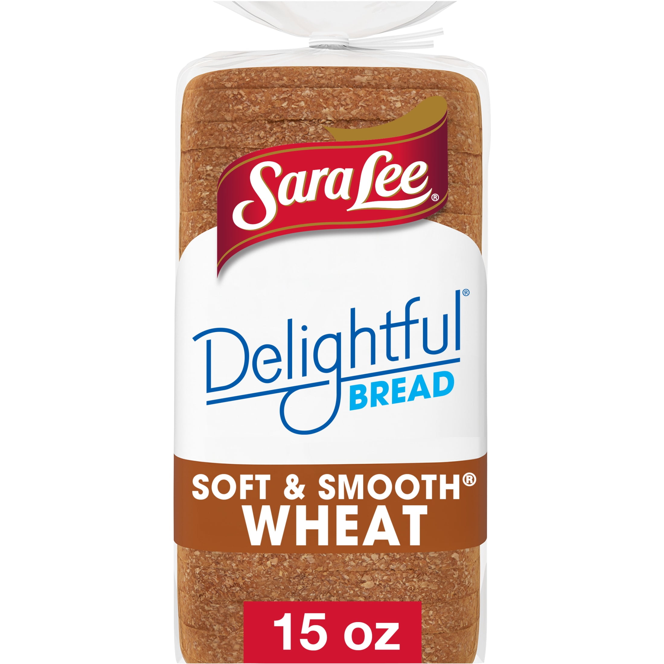 Sara Lee Delightful Soft & Smooth Wheat Bread, 20 oz, Whole Wheat Bread  Wheat Bread, Bag