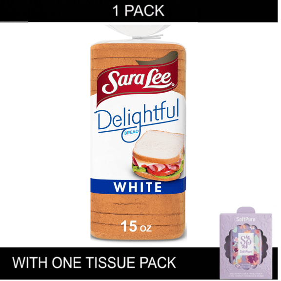Sara Lee Delightful White Bread 15 Oz With Tissue Pack