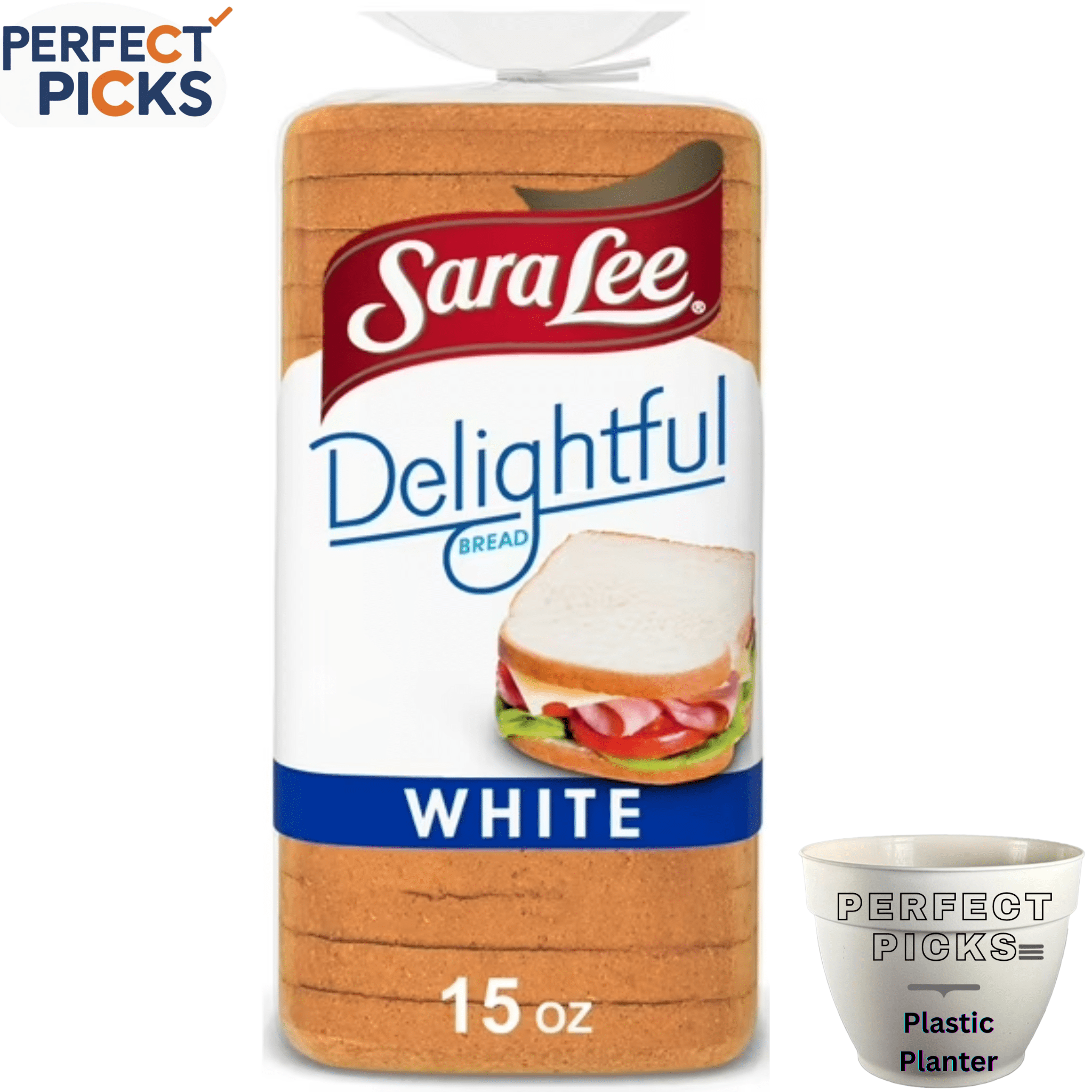Sara Lee Delightful White Bread, 15 oz, White Bread, Bag
