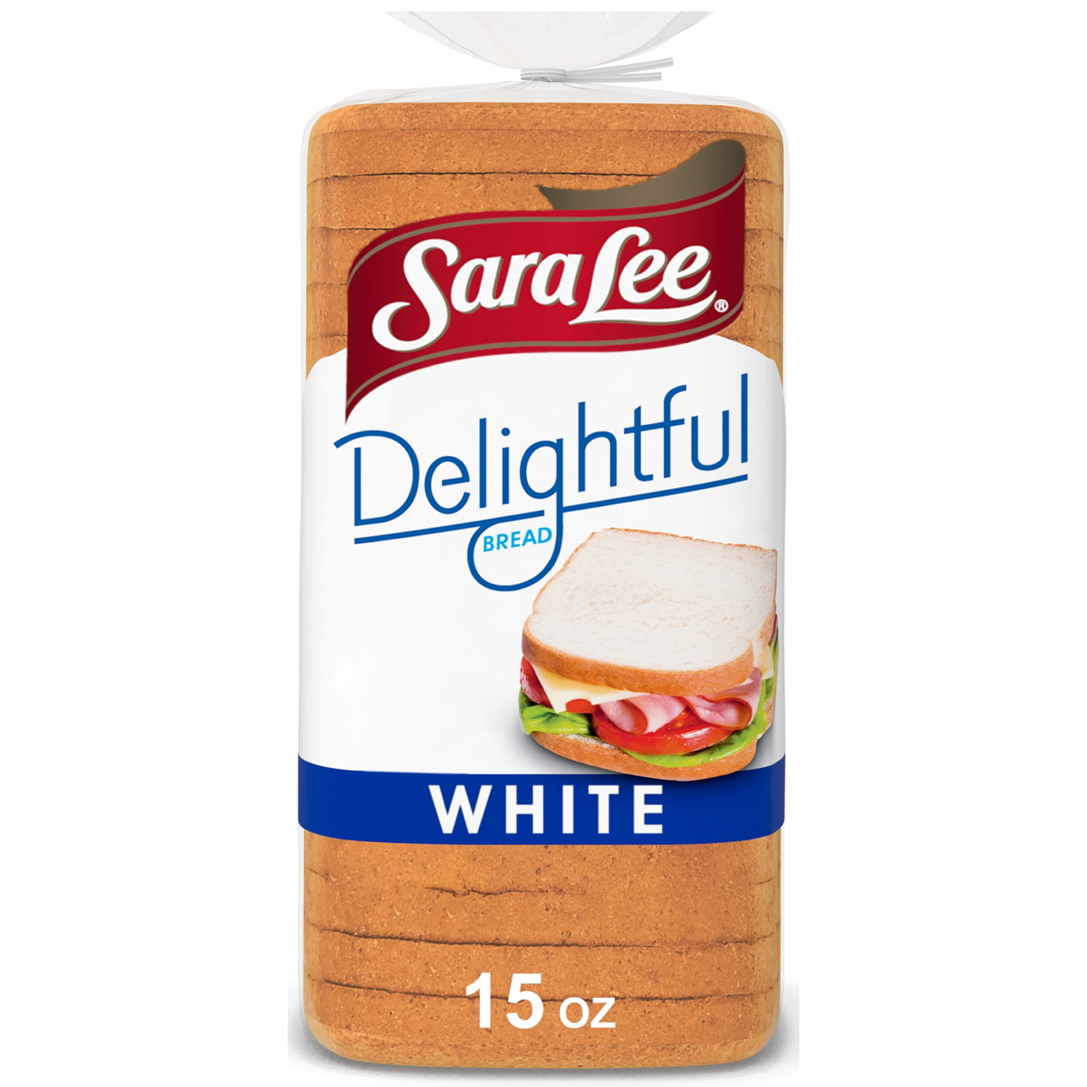 Sara Lee Delightful White Bread, 15 oz, White Bread, Bag