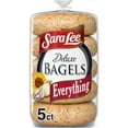 thumbnail image 1 of Sara Lee Deluxe Bagels, 5 count, Everything Bagels, 16.7 oz Bag, 1 of 8