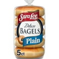thumbnail image 1 of Sara Lee Deluxe Plain Bagels, 5 count, Bagels, 16.7 oz Bag, 1 of 8