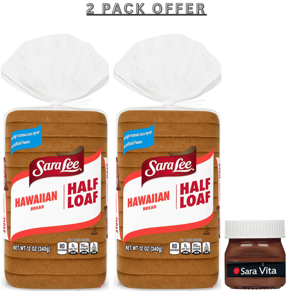 Sara Lee Hawaiian Bread, Half Loaf, 12 oz, Sweet Bread, Bag