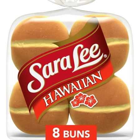 Sara Lee Hawaiian Sandwich Buns, 8 count, Hamburger Buns, 18 oz Bag