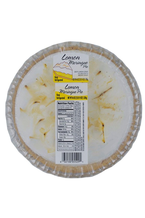 In-Store Bakery Gourmet Lemon Meringue Hi Pie, 10 inch - 4 per case.