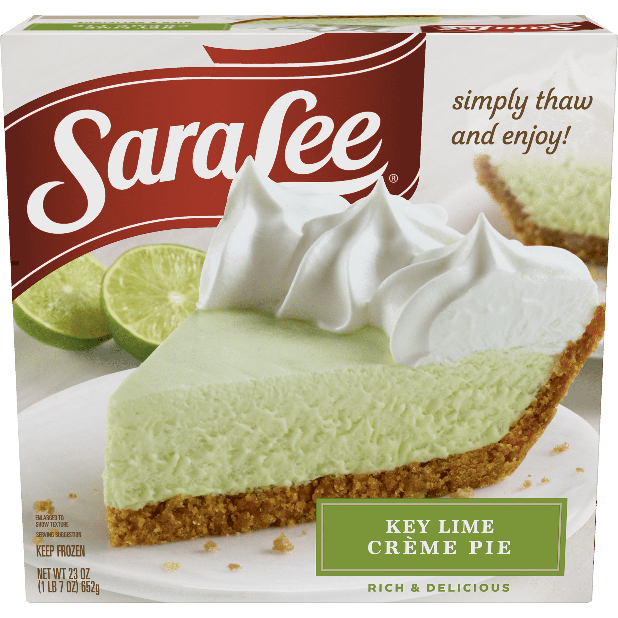 Sara Lee Ley Lime Creme Pie, 23 oz, Frozen