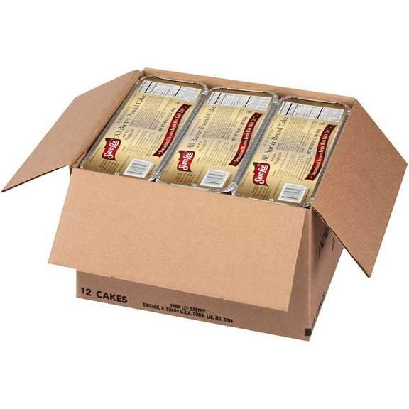 Sara Lee Large Pound Cake, 10 inch - 12 per case.