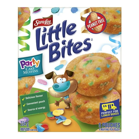 Sara Lee Little Bites Party Cake Muffins, 5 pouches, 234g/8.2 oz. Box