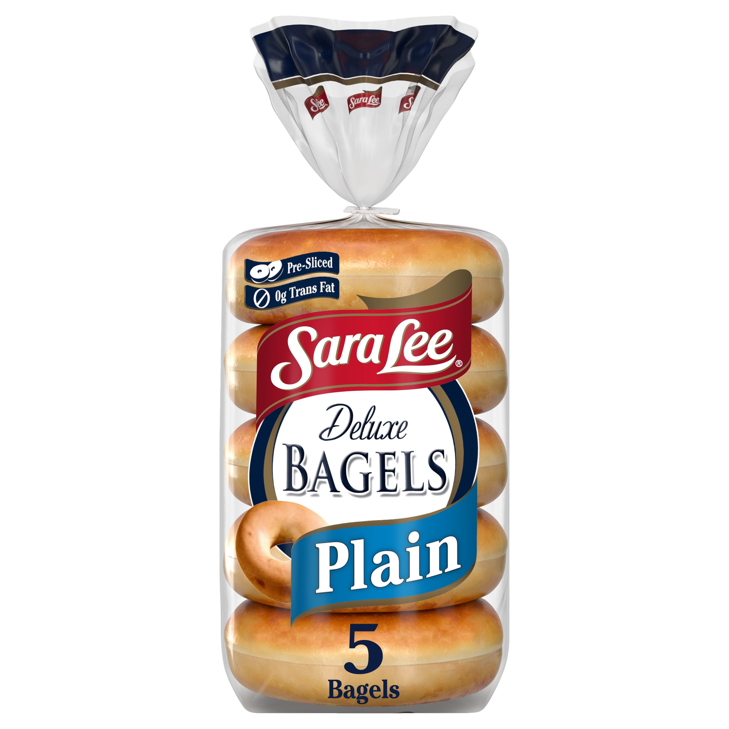 Sara Lee Plain Deluxe Bagel, 5 Count, 16.7 oz Bag - Walmart.com