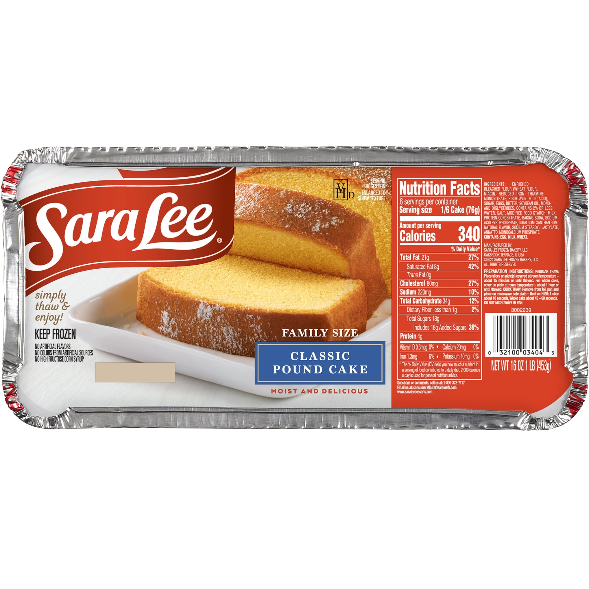 Sara Lee Pound Cake Family Classic