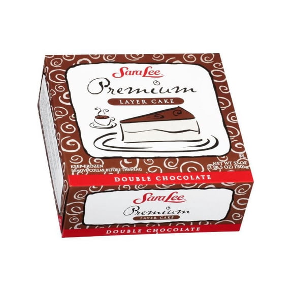 Sara Lee Premium Double Chocolate Layer Cake 9inch 3.312lbs (PACK OF 4)