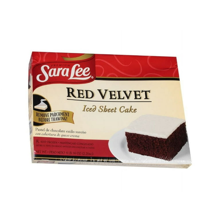 Sara Lee Red Velvet Iced Sheet Cake 12 x 16inch 78oz (PACK OF 4